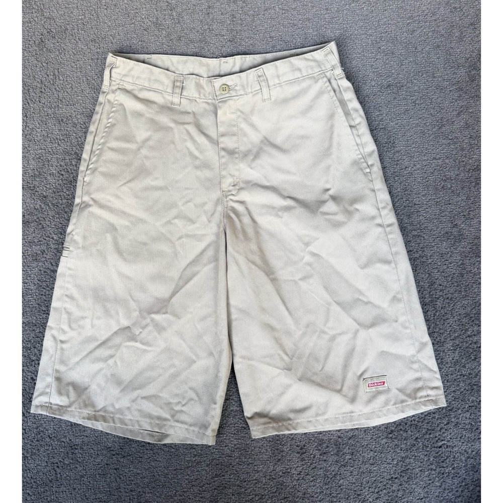 Dickies Mens Khaki Loose Fit Multi-Pocket Work Shorts W32 Tan Twill W741591